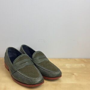 Cole Haan Green Loafers with Red Soles
